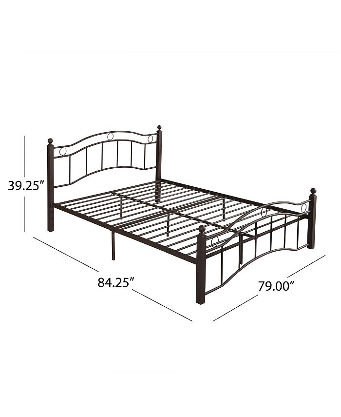 Noble House Bouvardia Contemporary Iron Bed Frame, King Macy's