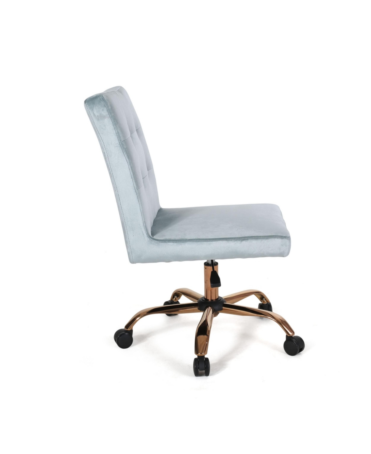 Noble House Centennial Glam Tufted Home Office Chair With Swivel Base In Blue