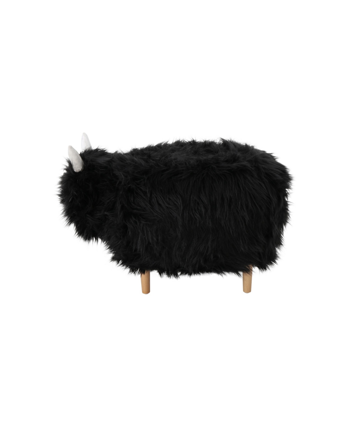 NOBLE HOUSE LEVI FURRY YAK OTTOMAN 