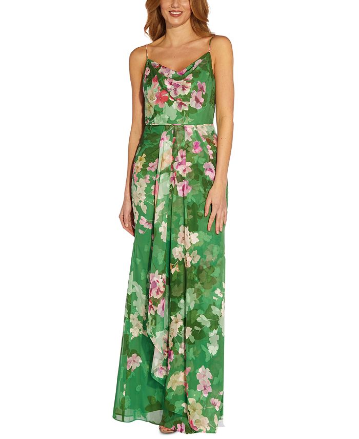 Adrianna papell cowl neck gown cheap