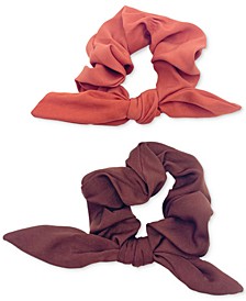 2-Pc. Neutral Bowtie Knotted Hair Scrunchie Set, Created for Macy's
