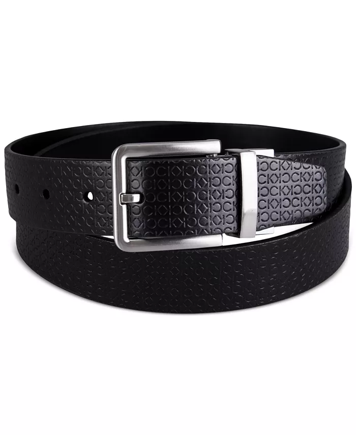 35MM Men's Micro Logo Strap Reversible Casual Belt