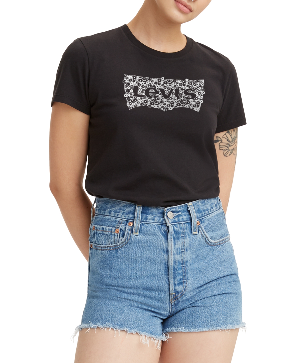 LEVI'S LOGO PERFECT COTTON T-SHIRT 