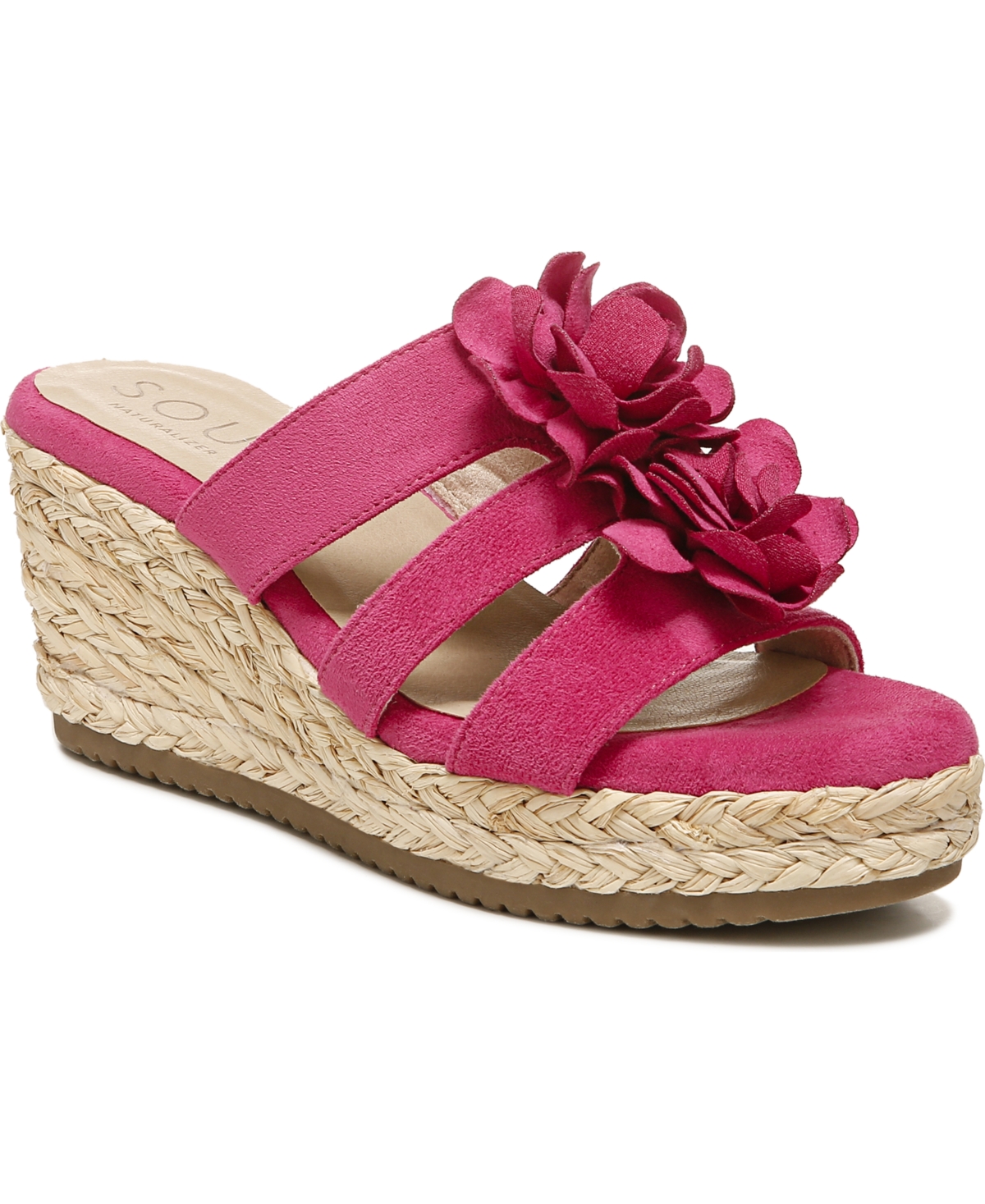 SOUL NATURALIZER OODLES-FLOWER SLIDE WEDGE SANDALS WOMEN'S SHOES 