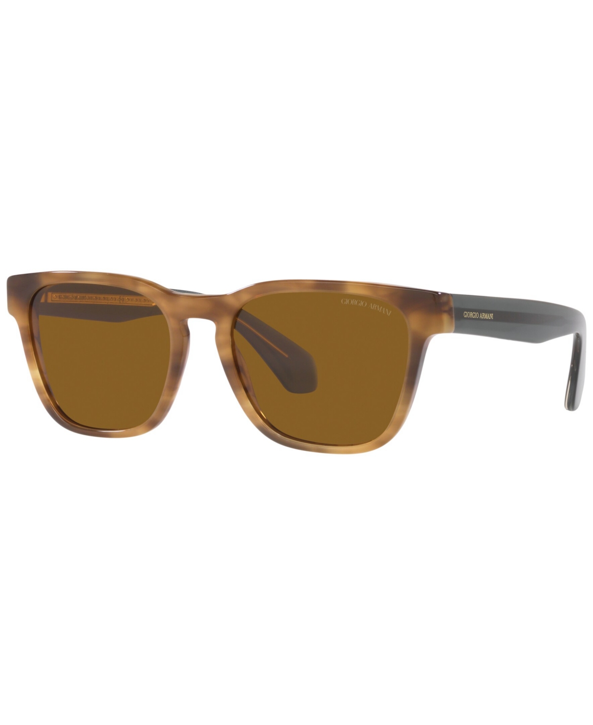 Shop Giorgio Armani Men's Sunglasses, Ar8155 55 In Opal Striped Brown