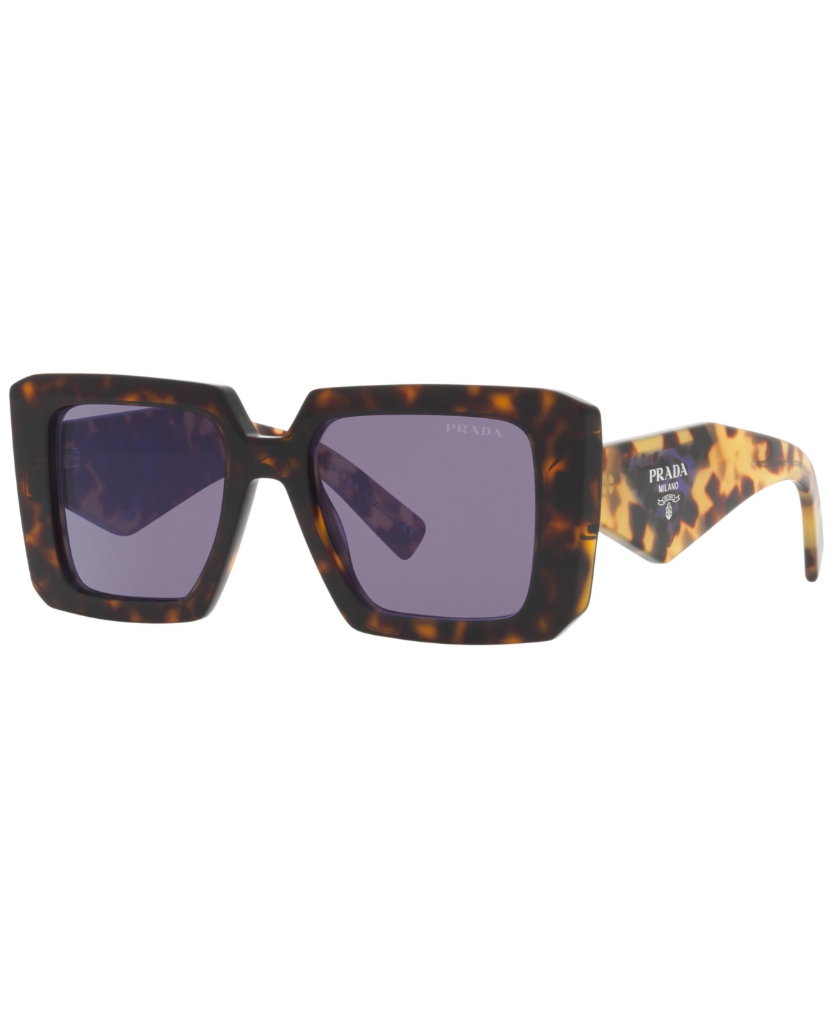 Shop Prada Women's Low Bridge Fit Sunglasses, Pr 23ysf Mirror In Tortoise