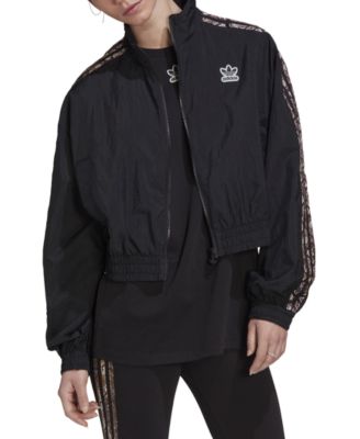 adidas - Women's Snake-Print 3-Stripes Windbreaker