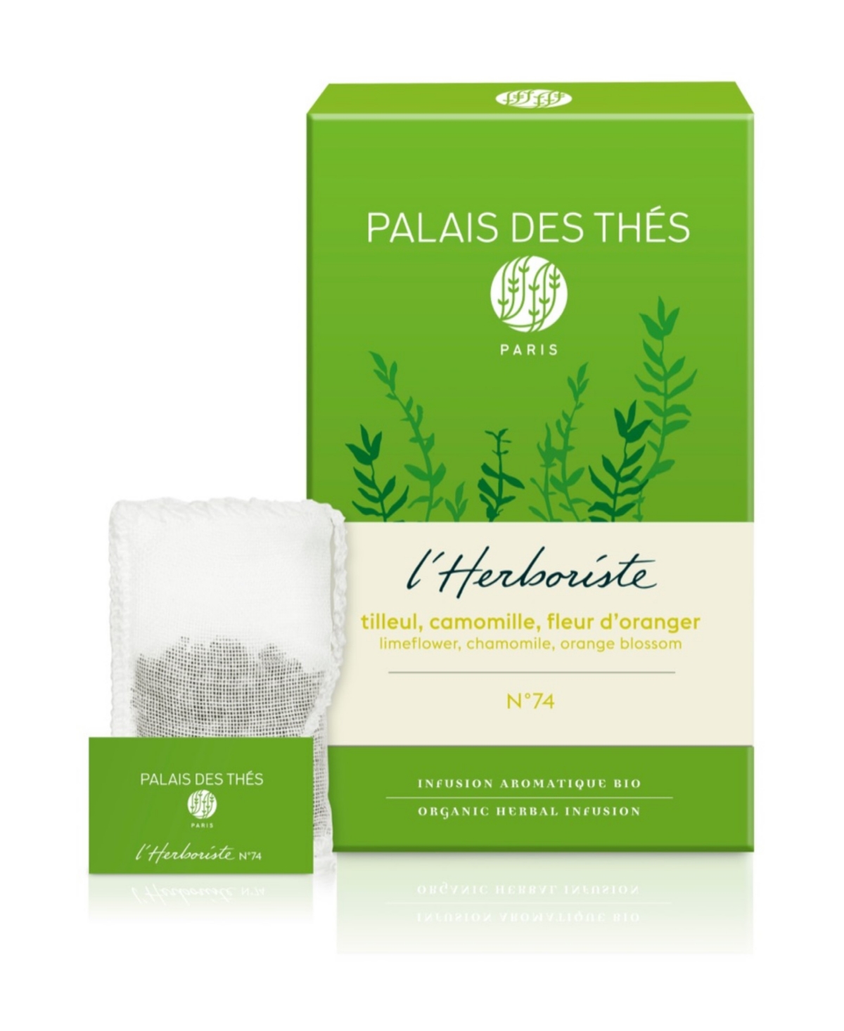 Palais Des Thes Lime Flower Chamomile Orange Blossom Herbal Tea Box, Pack Of 20 Tea Bags In No Color