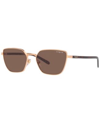 BNWT Hailey Bieber x Vogue Eyewear Women\'s Sunglasses, VO4245S 53 Sunglasses VO4245S - Rose Gold - Dark Brown - Metal | Vogue  main image 4