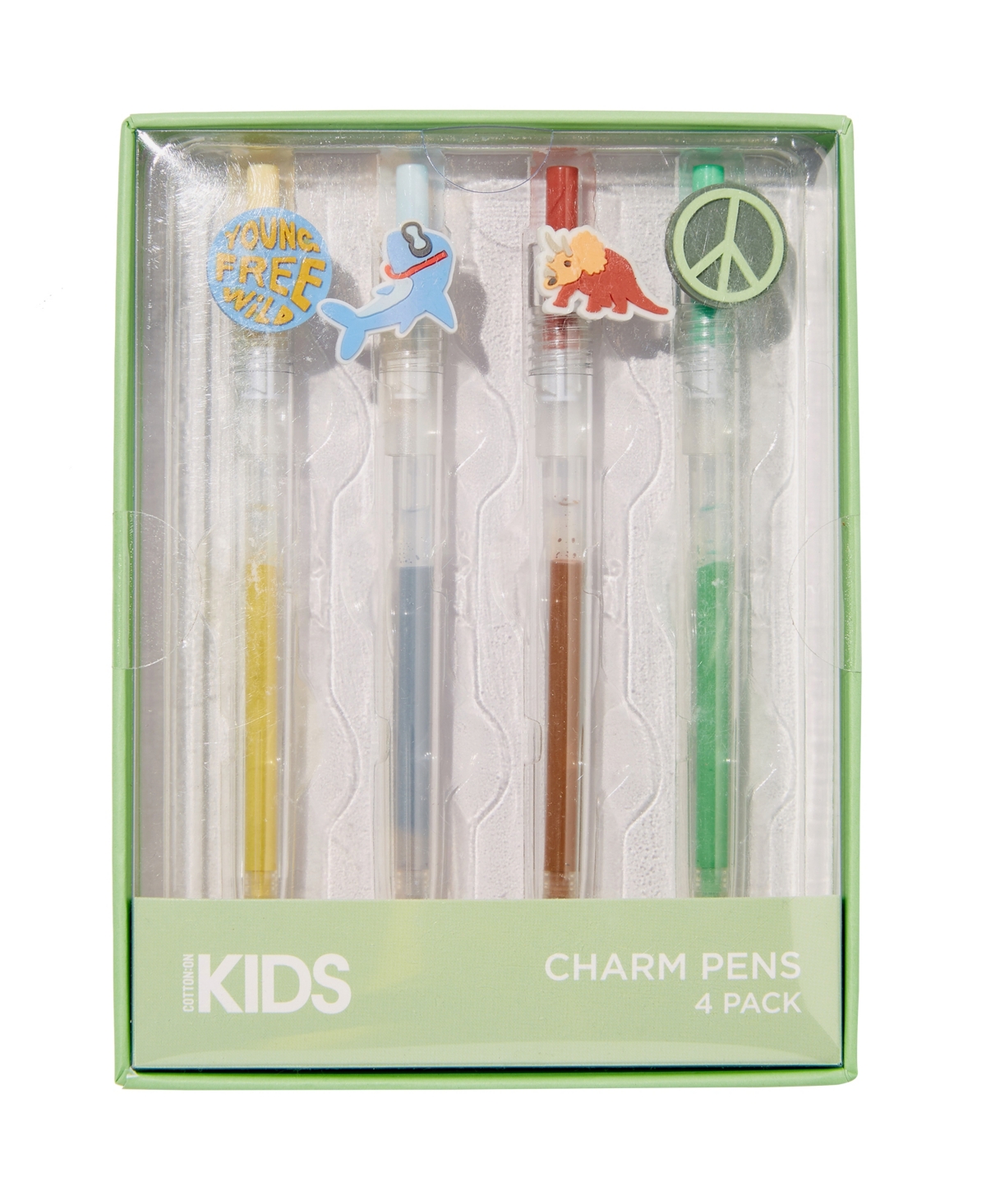 Cotton On Big Boys Charm Pens, Pack Of 4 In Dino Peace