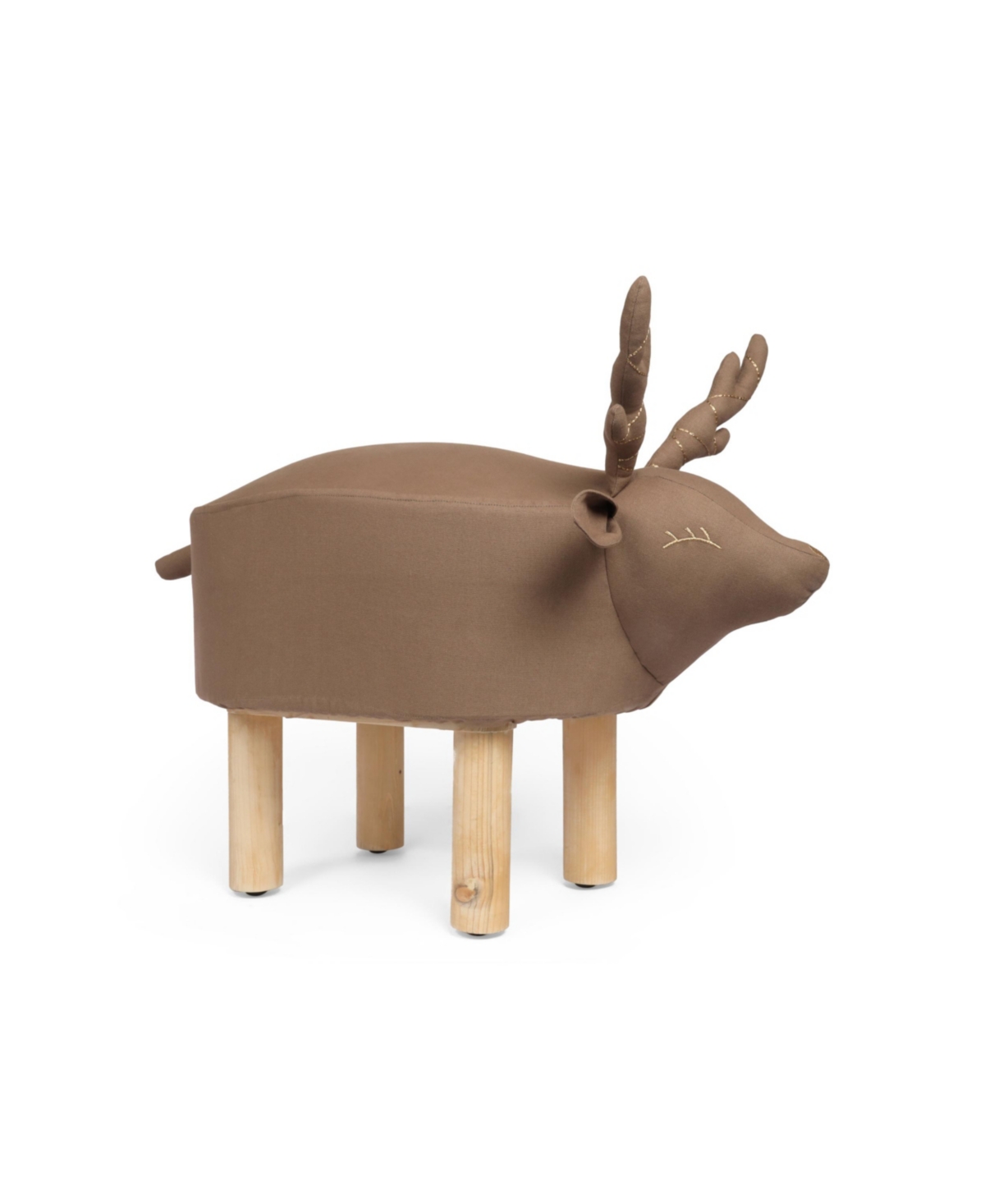 Noble House Elberta Contemporary Kids Deer Ottoman In Brown