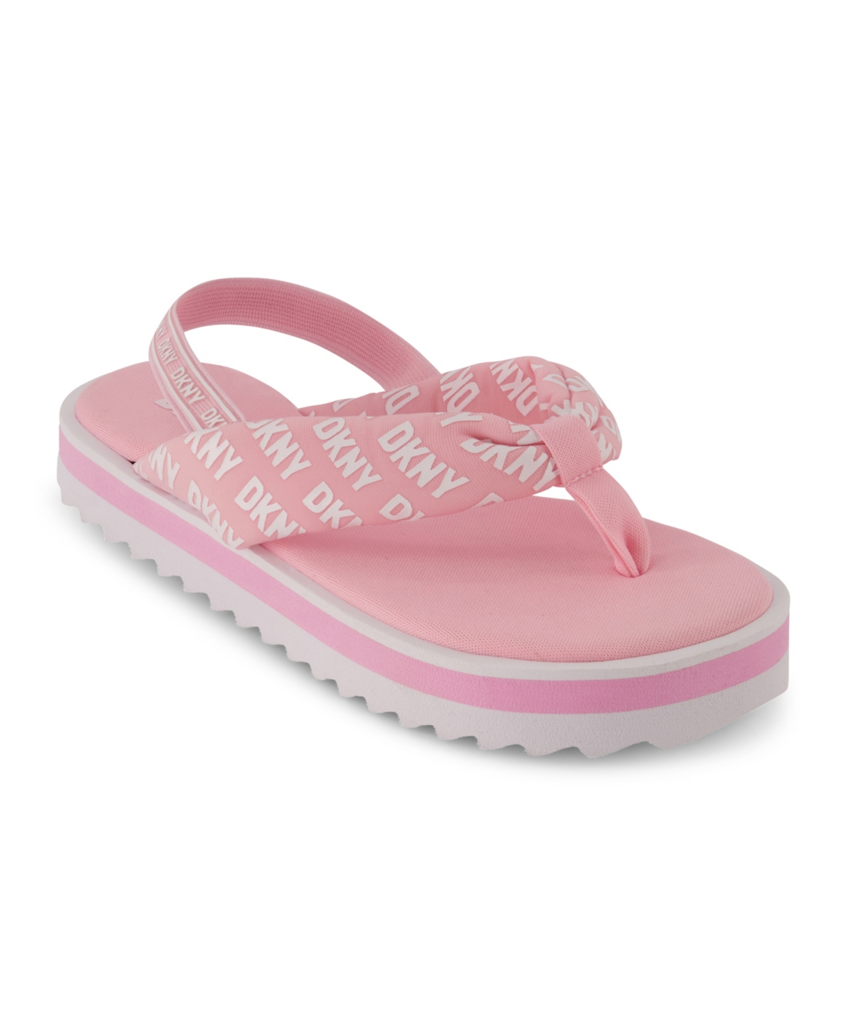 Shop Dkny Big Girls Flatform Sandals In Pink