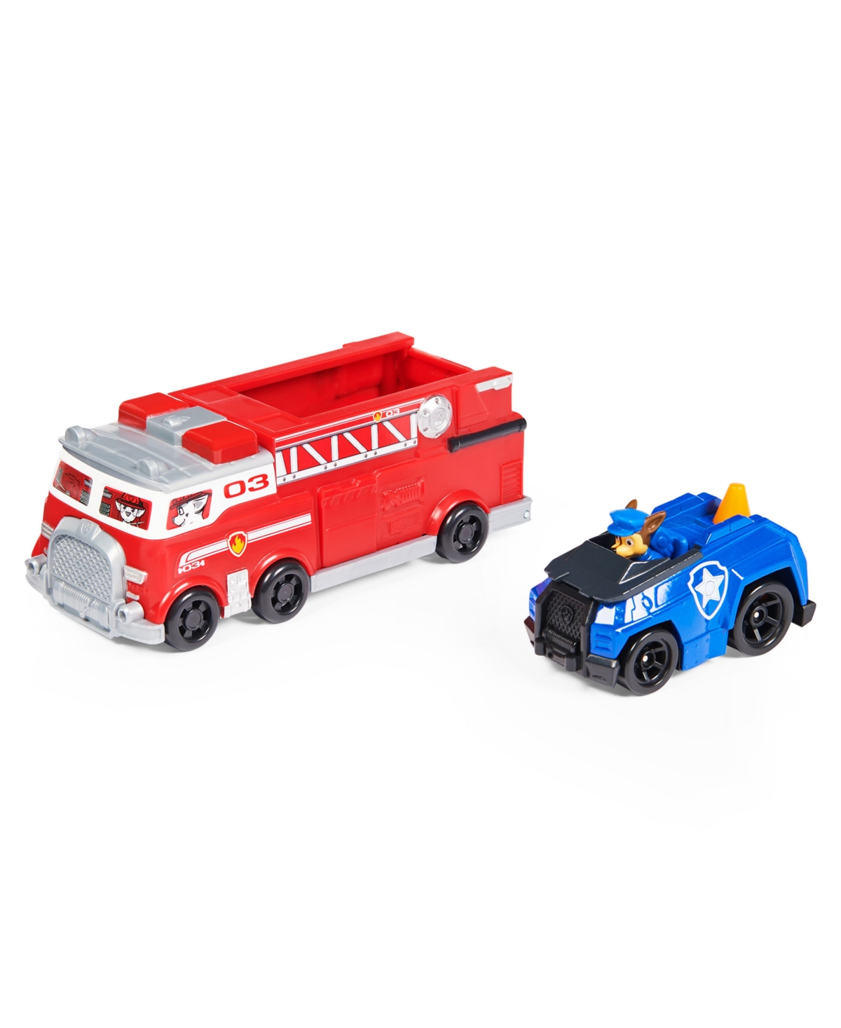 Paw Patrol Kids' True Metal Firetruck Die-cast Team Vehicle With 1:55 Scale Chase In Multi-color