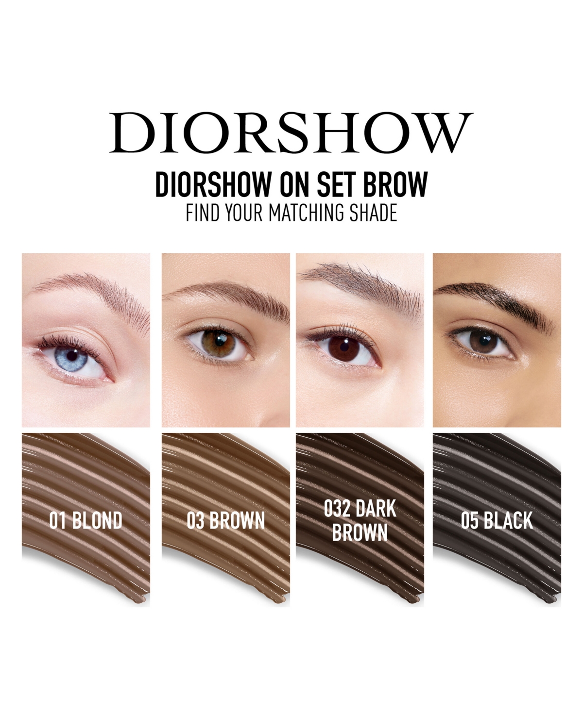 Shop Dior Show On Set Brow Gel In Black (for Very Dark Brown To Black Eyeb