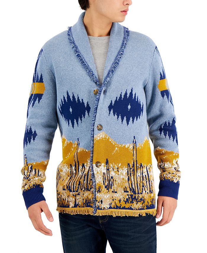 Mens jacquard cardigan shop