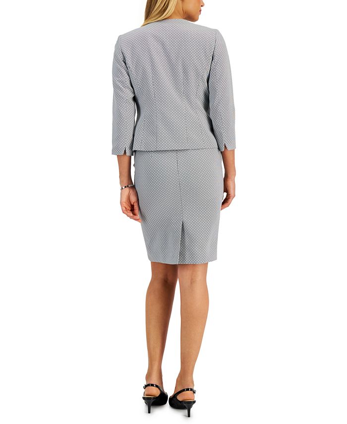 Le Suit Women's Textured 3/4-Sleeve Pencil Skirt Suit - Macy's