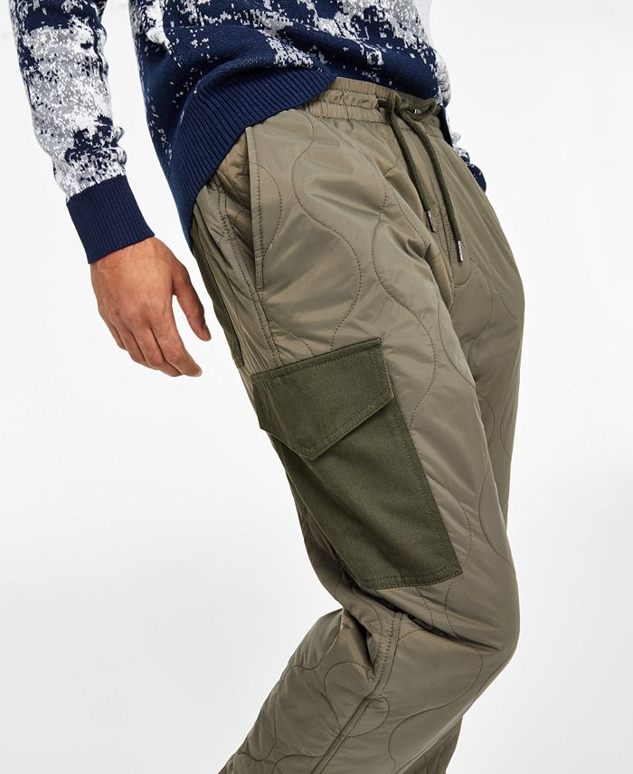 Sun Stone Mens Expandable Waist Classic Fit Pants Beige Size Small