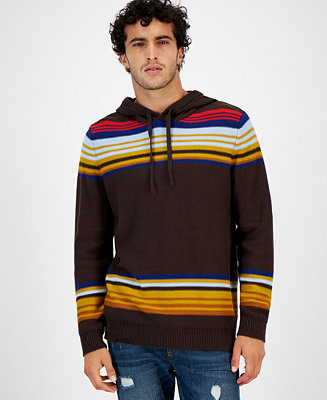 Sun + Stone Men's Striped Chenille Hooded Sweater, Created for Macy's ...
