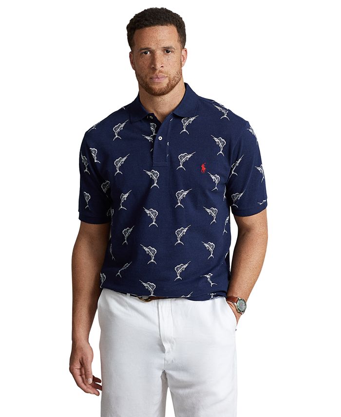 Polo Ralph Lauren Men's Big & Tall Mesh Graphic Polo Shirt - Macy's