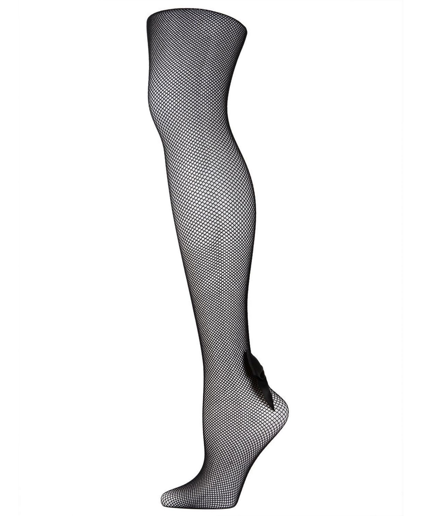 Женские колготки MeMoi Backseam Bow Fishnet Tights, цвет: Чёрный — фото 6