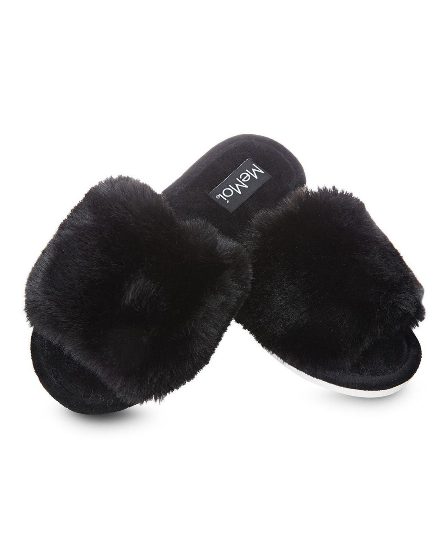 Женские тапочки MeMoi Bette Plush Slipper, цвет: Чёрный — фото 1