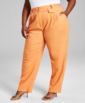 orange plus size jeans