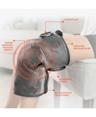Calming Heat by Sharper Image Vibrating Knee Wrap Heating Pad - Macy's