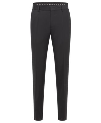 BOSS by Men's Virgin-Wool Serge Slim-Fit Pants