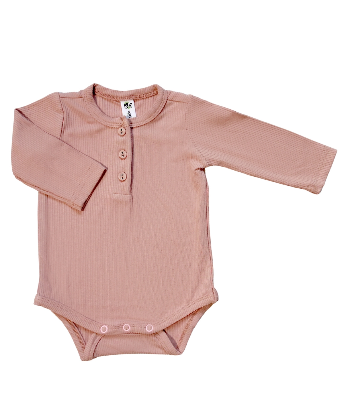 Earth Baby Outfitters Baby Boys And Girls Viscose From Bamboo Ribbed Long Sleeve Bodysuit In Dusty Rose