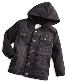 Baby Boys Mixed-Media Hooded Jacket, Created for Macy's 