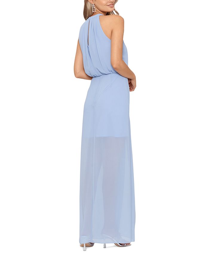 XSCAPE Women's Embellished Chiffon Dress - Macy's
