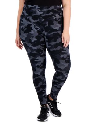 Style & Co Plus Size High Rise Pull-on Bootcut Leggings, Created For Macy's  In Charcoal Heather