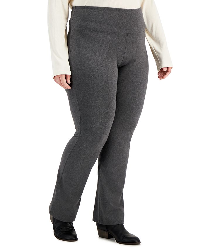 Style & Co Plus Size High Rise Pull-On Bootcut Leggings, Created