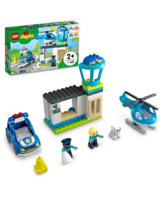 Lego Duplo Rescue Police Station and Helicopter Building Toy Play set, 40 Pieces