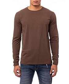 Men's Soft Stretch Crew Neck Long Sleeve T-shirt