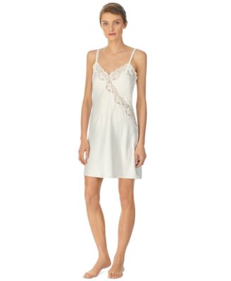 lauren ralph lauren lace trim satin chemise