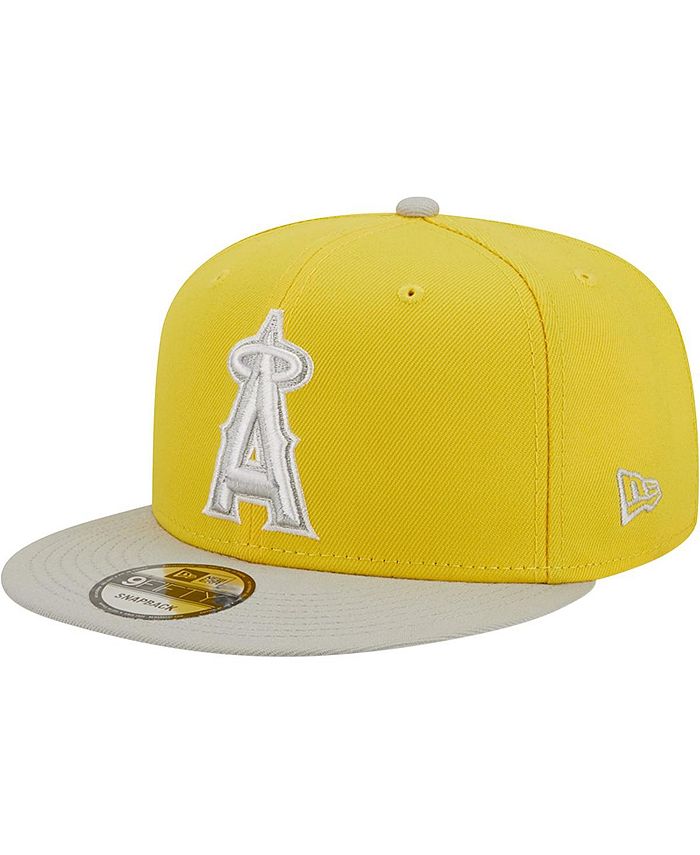 New Era Men's Yellow and Gray Los Angeles Angels Spring TwoTone 9FIFTY