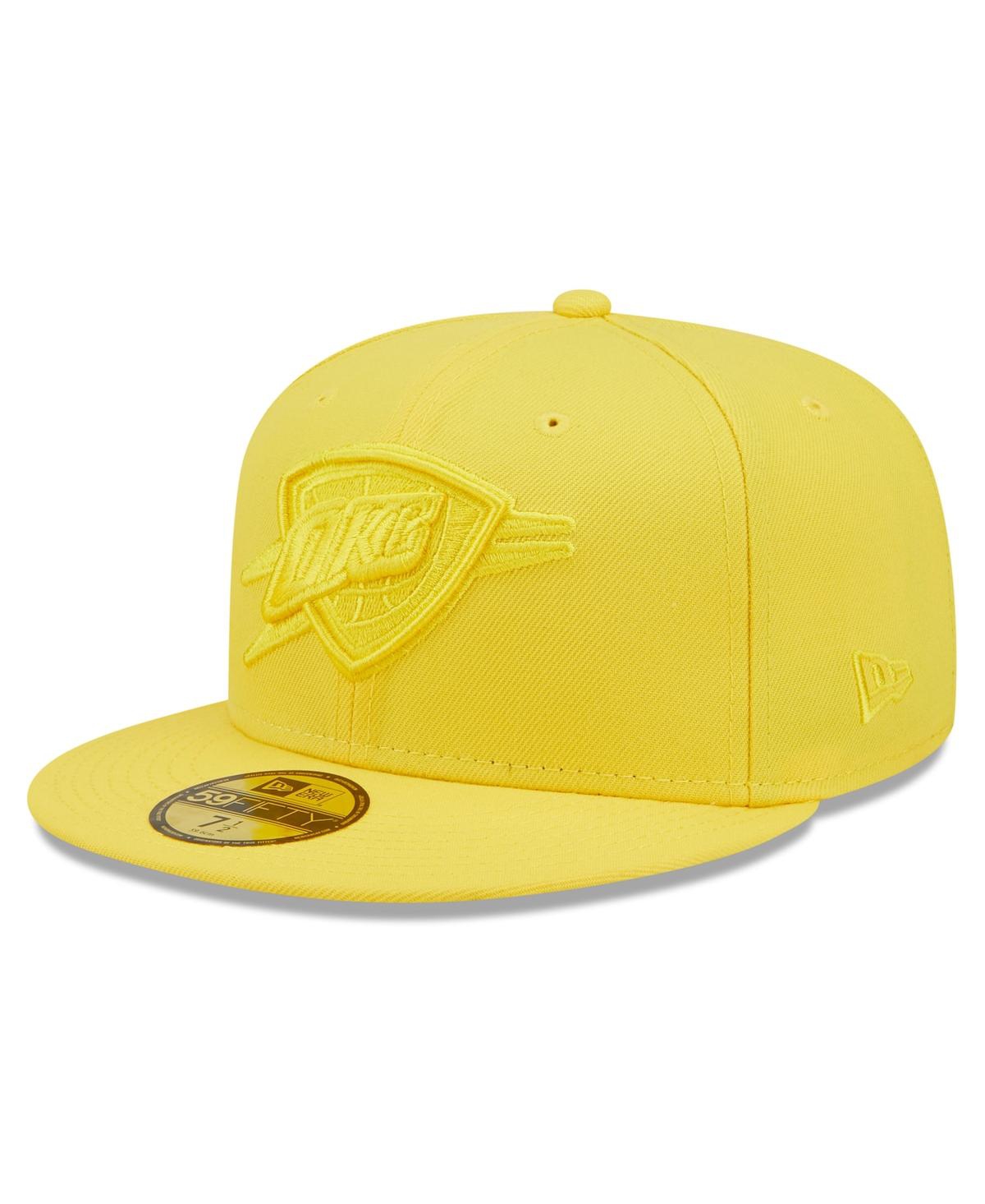 Shop New Era Men's  Yellow Oklahoma City Thunder Color Pack 59fifty Fitted Hat