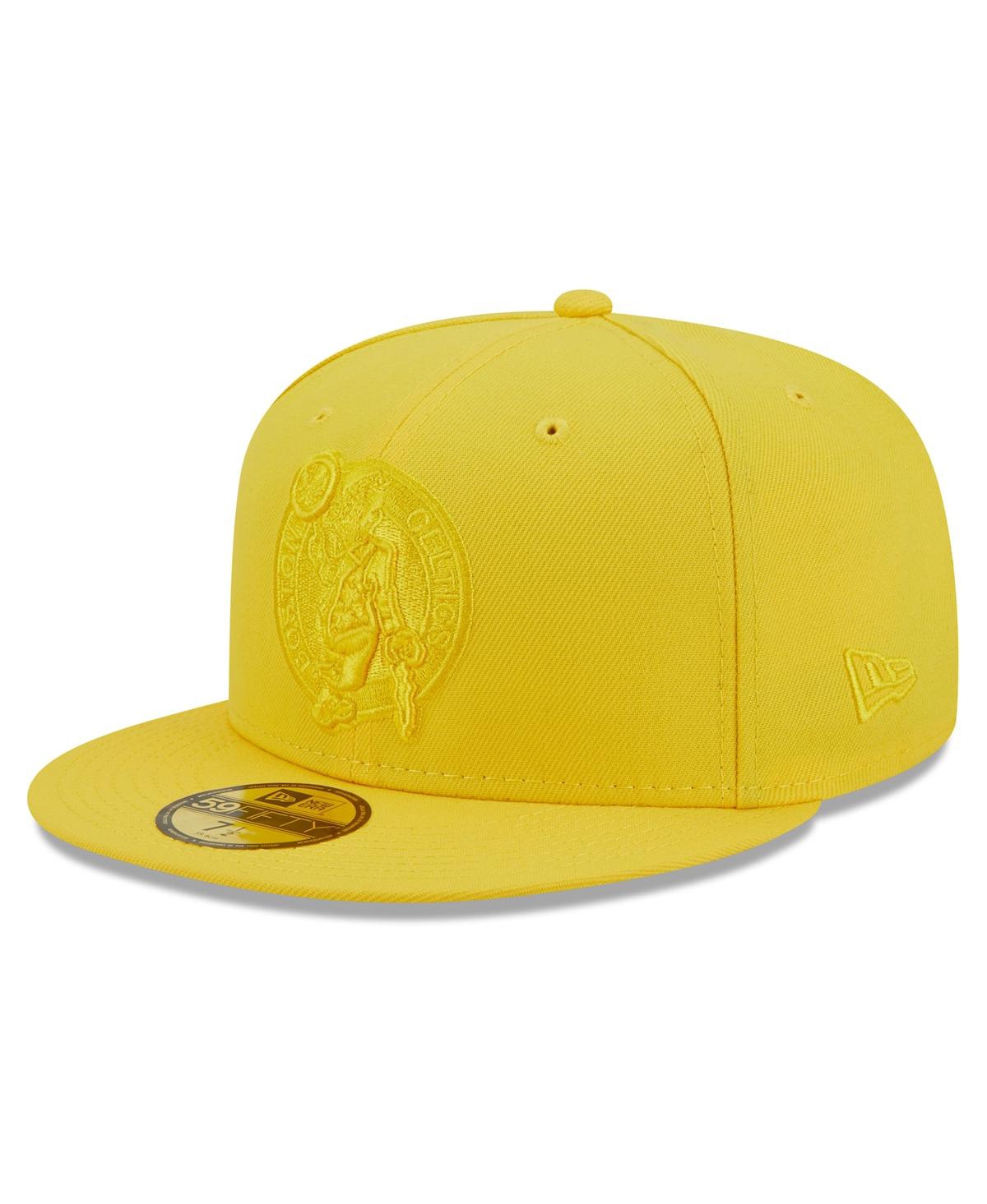 NEW ERA MEN'S NEW ERA YELLOW BOSTON CELTICS COLOR PACK 59FIFTY FITTED HAT