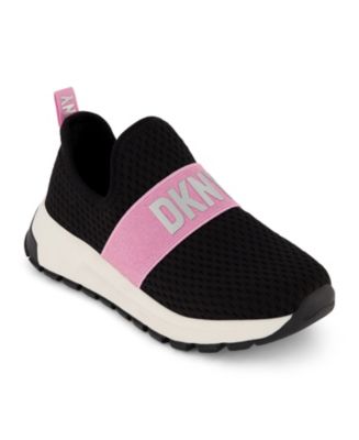 DKNY Big Girls & Boys Slip On Landon Stretchy Knit Sneakers - Macy's