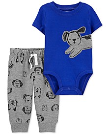 Baby Boys 2-Pc. Dog Bodysuit & Pants Set