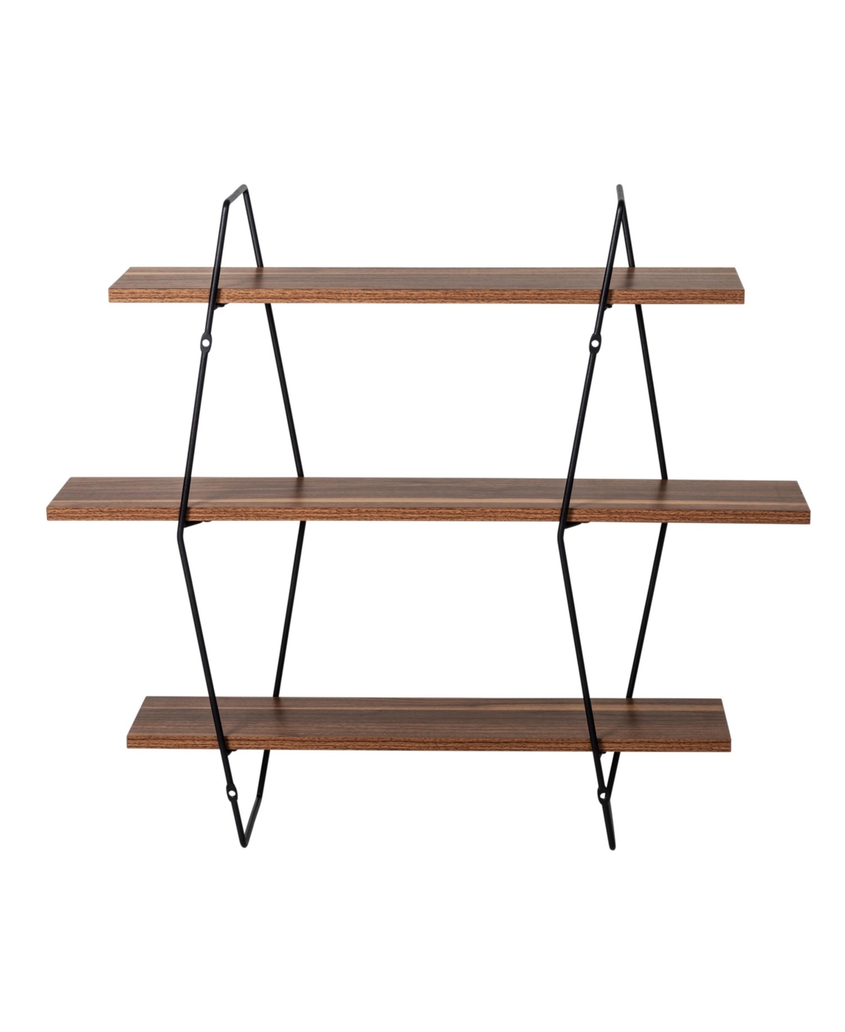 Shop Honey Can Do 3 Tier Decorative Metal And Wood Wall Shelf In Rustic