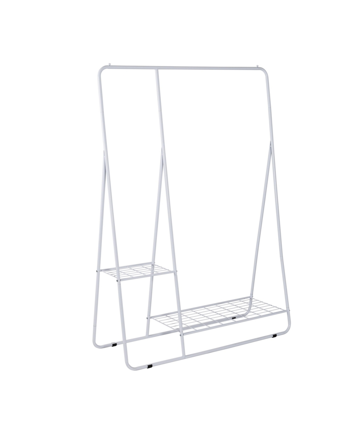 Honey Can Do Clothing Rack With Shelves And Hanging Bar In White