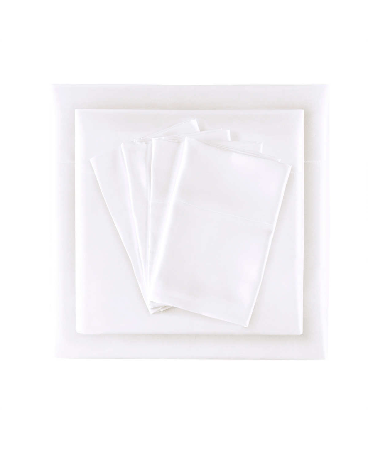 Madison Park Essentials Satin 6-pc. Sheet Set, Queen In White