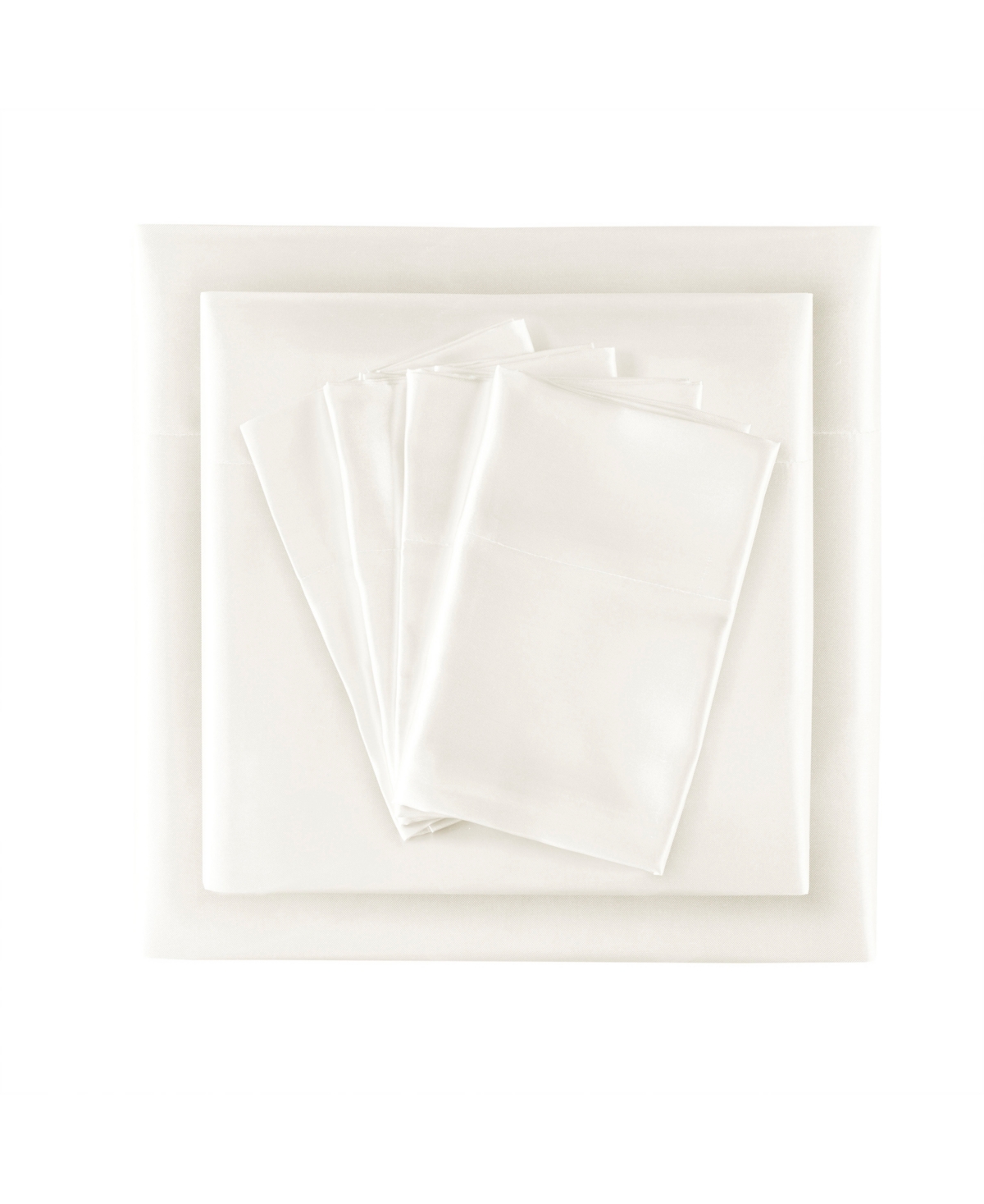 Madison Park Essentials Satin 6-pc. Sheet Set, Full In White