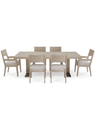 Solaria 7pc Dining Set (Rectangular Table, 4 Side Chairs, & 2 Arm Chairs)