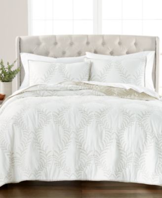 Martha Stewart Collection - Laurel Embroidery Quilt, King, Created for Macy's