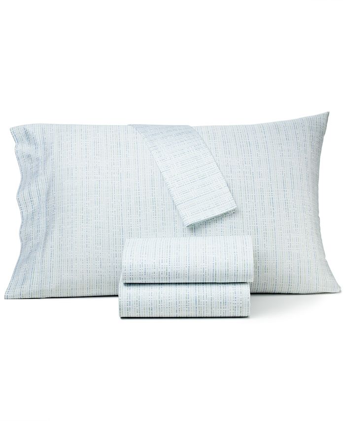 Oake 4Piece Stripe Ethicot Queen Sheet Set, Created for Macys Macy's
