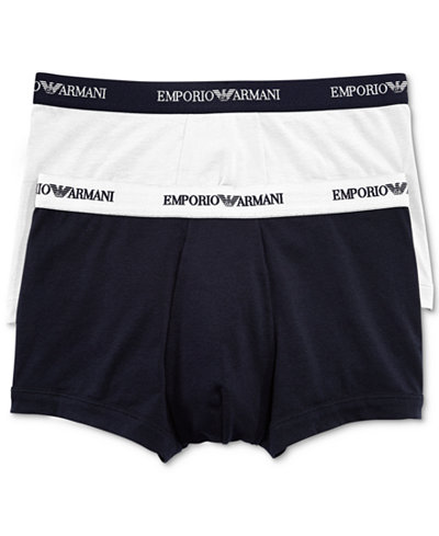 Emporio Armani Men's Stretch-Cotton Trunks 2-Pack