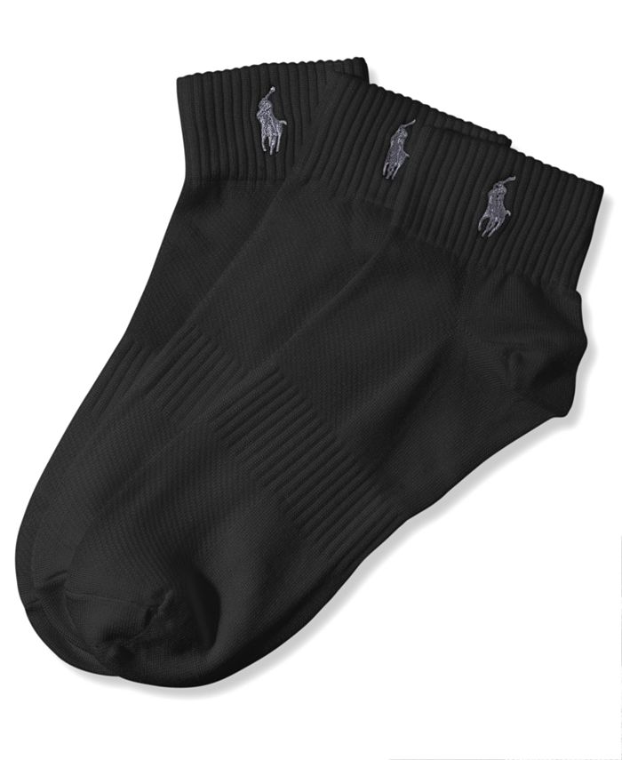 Polo Ralph Lauren - Men's Athletic Quarter Socks 3-Pack
